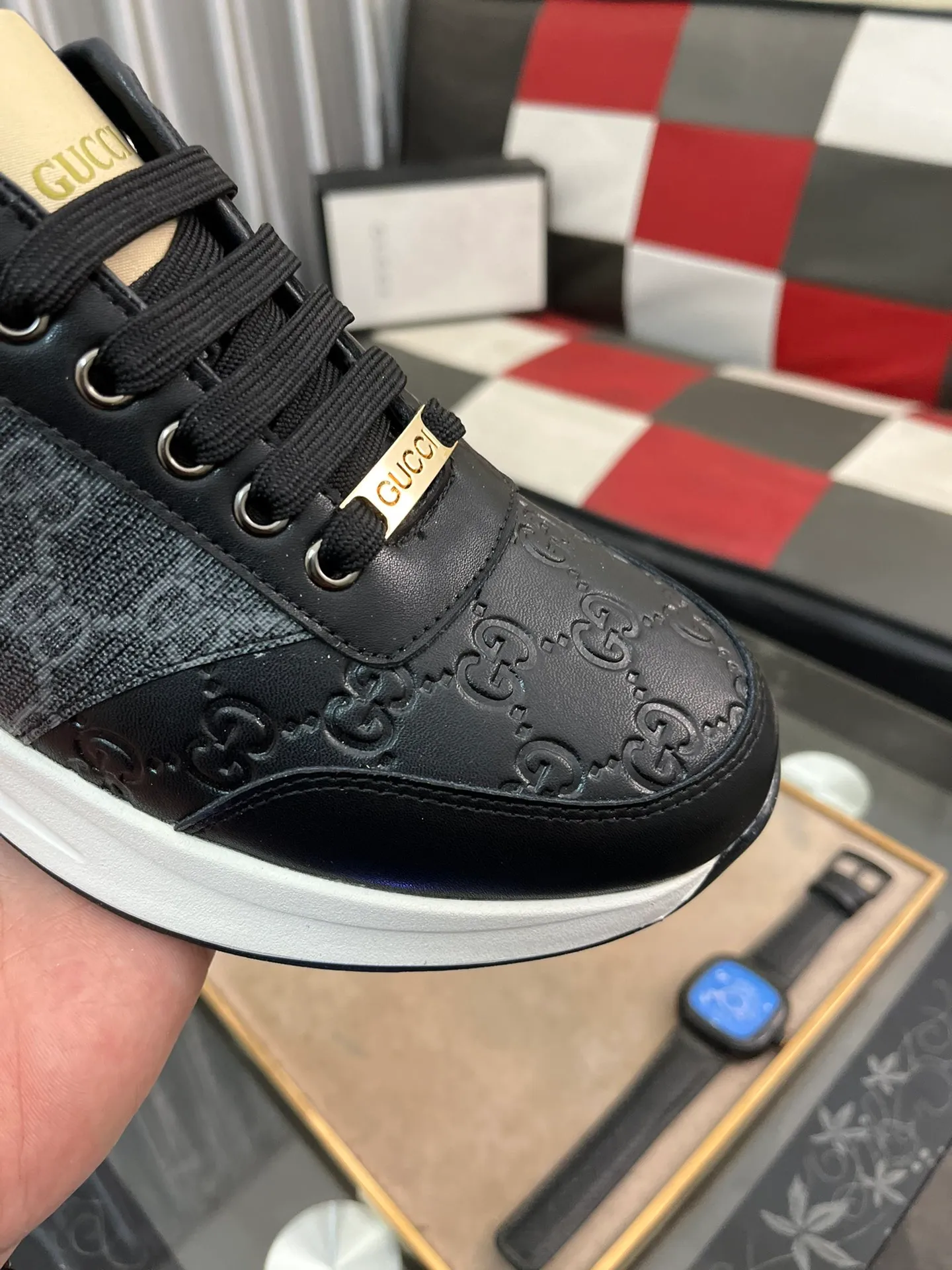 Men's Men's Shoes 💰420 ⌚️⌚️[GUCCI] Gucci men's casual shoes are absolutely popular 🔥The ultimate matching item for trendy men! Irresistible charm of super texture, the main recommendation, the upper is made of high-quality cowhide + breathable fabric, sheepskin feet, wear-resistant rubber sole, noble and elegant! Extremely comfortable🎁🎁You can be as handsome as you want💪 Size: 38-44!